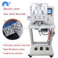 Double head nail bead attaching machine automatic switch pattern mould